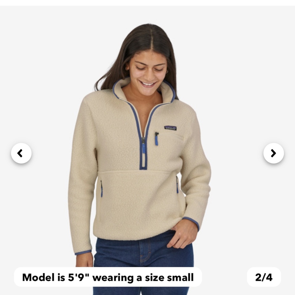 Patagonia Retro Pile Fleece Marsupial 1/2 Zip Fleece Pullover